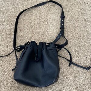 Madewell Black Leather Crossbody Bag